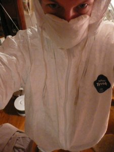 At the cabin, getting ready to go to the dentist 