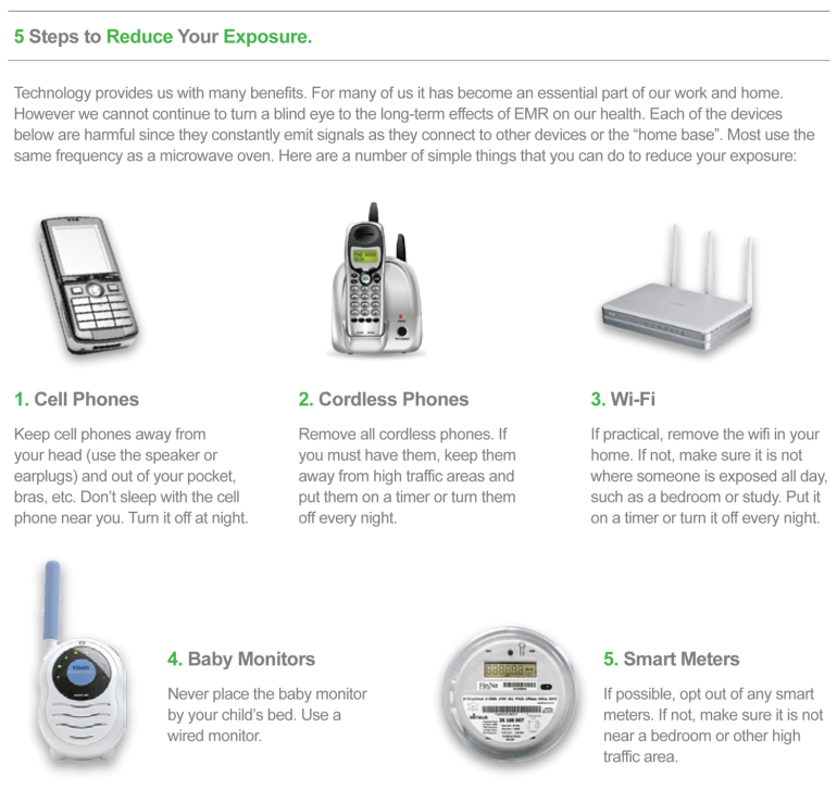 Ways to Reduce EMR Exposure