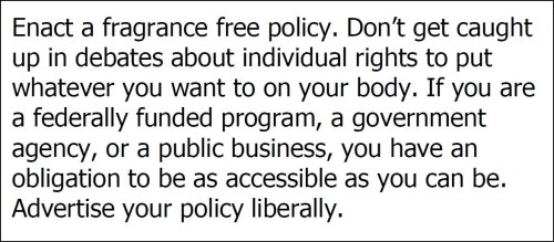 MCS ES fragrance free policy