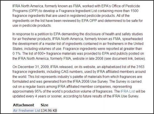 fragrance industry transparency