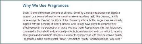 Fragrance Industry why we use