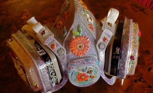 Decorated respirator by Amy Marsh